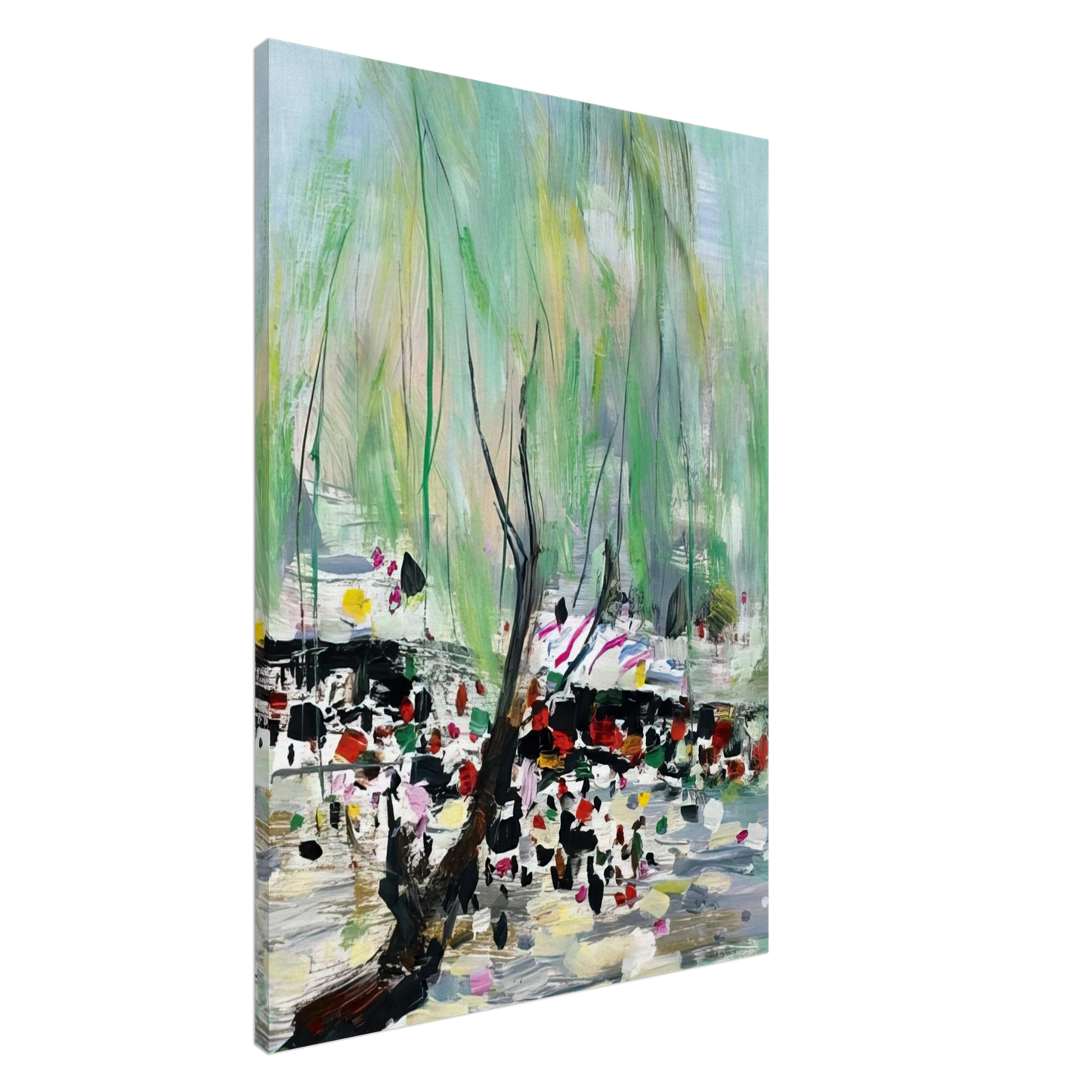 Wu Guanzhong - Love in Fangzhuang - 2002 Canvas - 20x30 cm / 8x12 inches-canvas