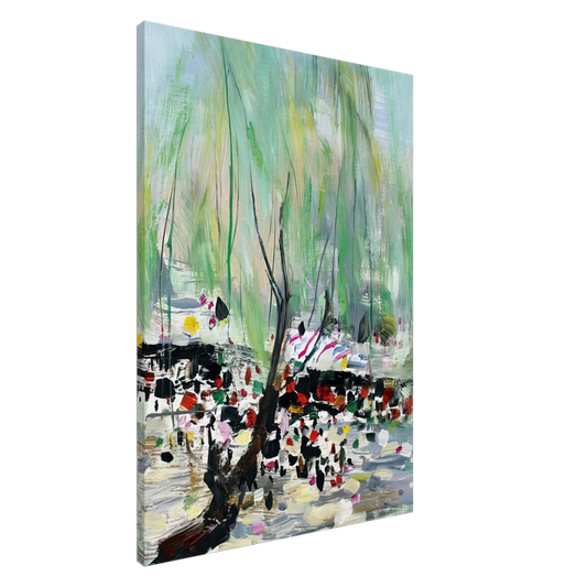 Wu Guanzhong - Love in Fangzhuang - 2002 Canvas - 20x30 cm / 8x12 inches-canvas