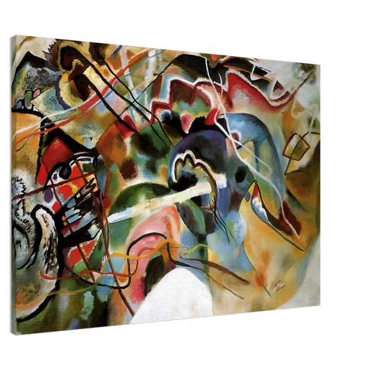 Wassily Kandinsky - PICTURE WITH A WHITE BORDER 1913 Canvas - 20x30 cm / 8x12 inches-canvas