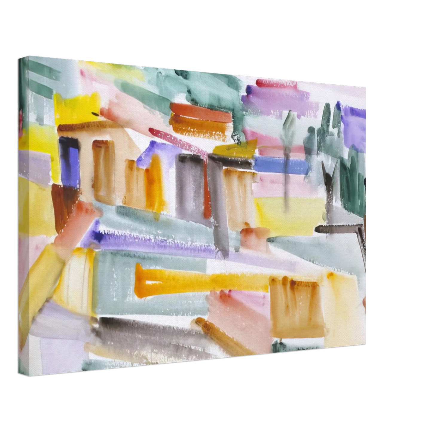 Giorgio Cavallon - Country Scene - 1938 Canvas - 40x60 cm / 16x24 inches-canvas