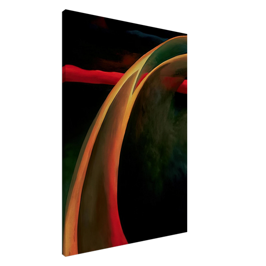 Georgia O'Keeffe - Red and Orange Streak Canvas - 20x30 cm / 8x12 inches-canvas