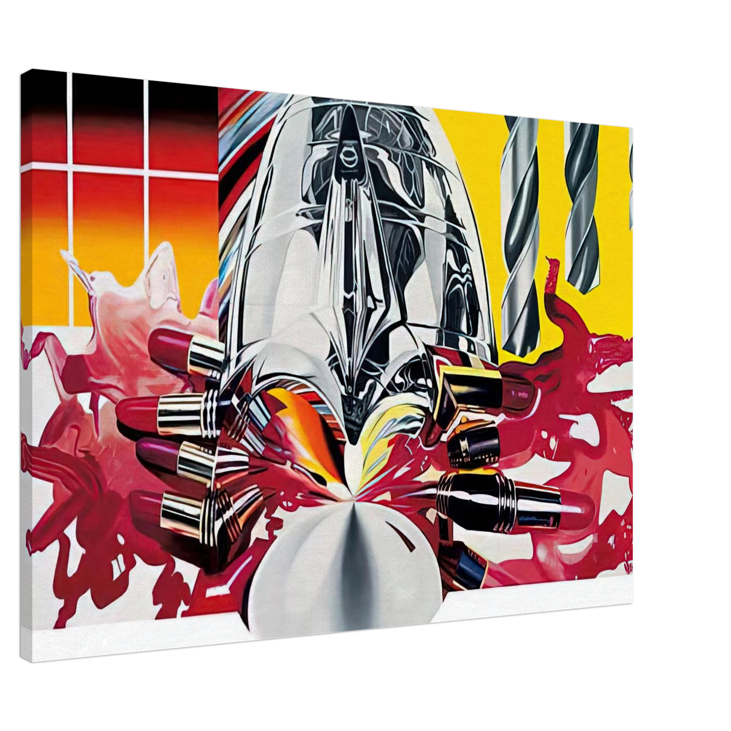 James Rosenquist - The Swimmer in the Econo-mist  painting 3  Canvas - 20x30 cm / 8x12 inches-canvas