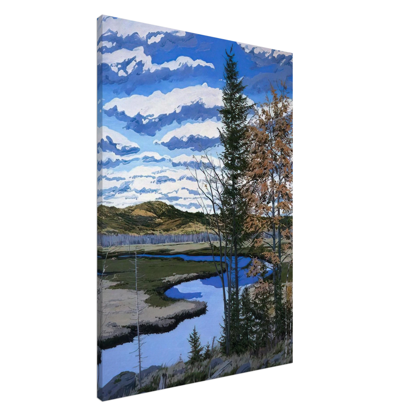 Neil Welliver - Shadow on Brigg's Meadow - 1981 Canvas - 20x30 cm / 8x12 inches-canvas