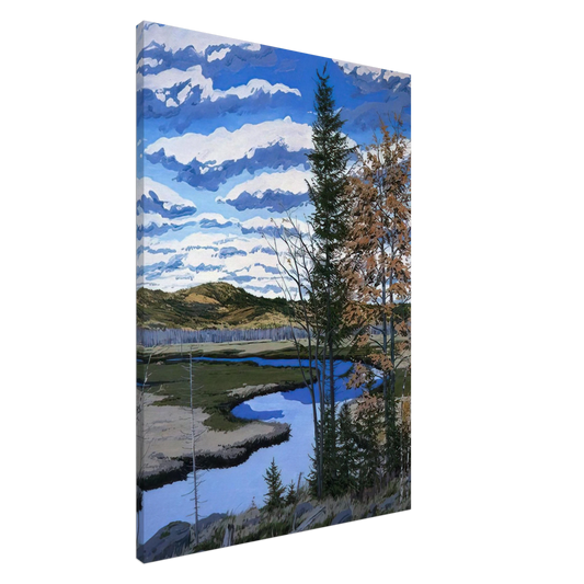 Neil Welliver - Shadow on Brigg's Meadow - 1981 Canvas - 20x30 cm / 8x12 inches-canvas