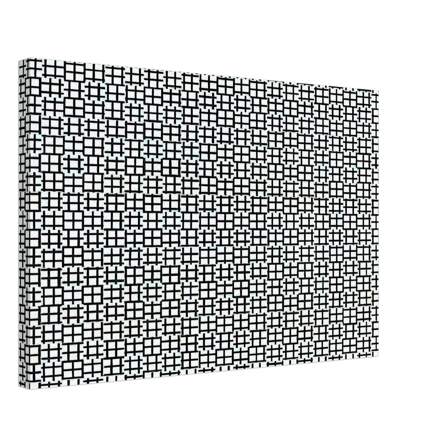 Francois Morellet - Untitled Verticals and Horizontals - 1970 Canvas - 70x100 cm / 28x40 inches-canvas