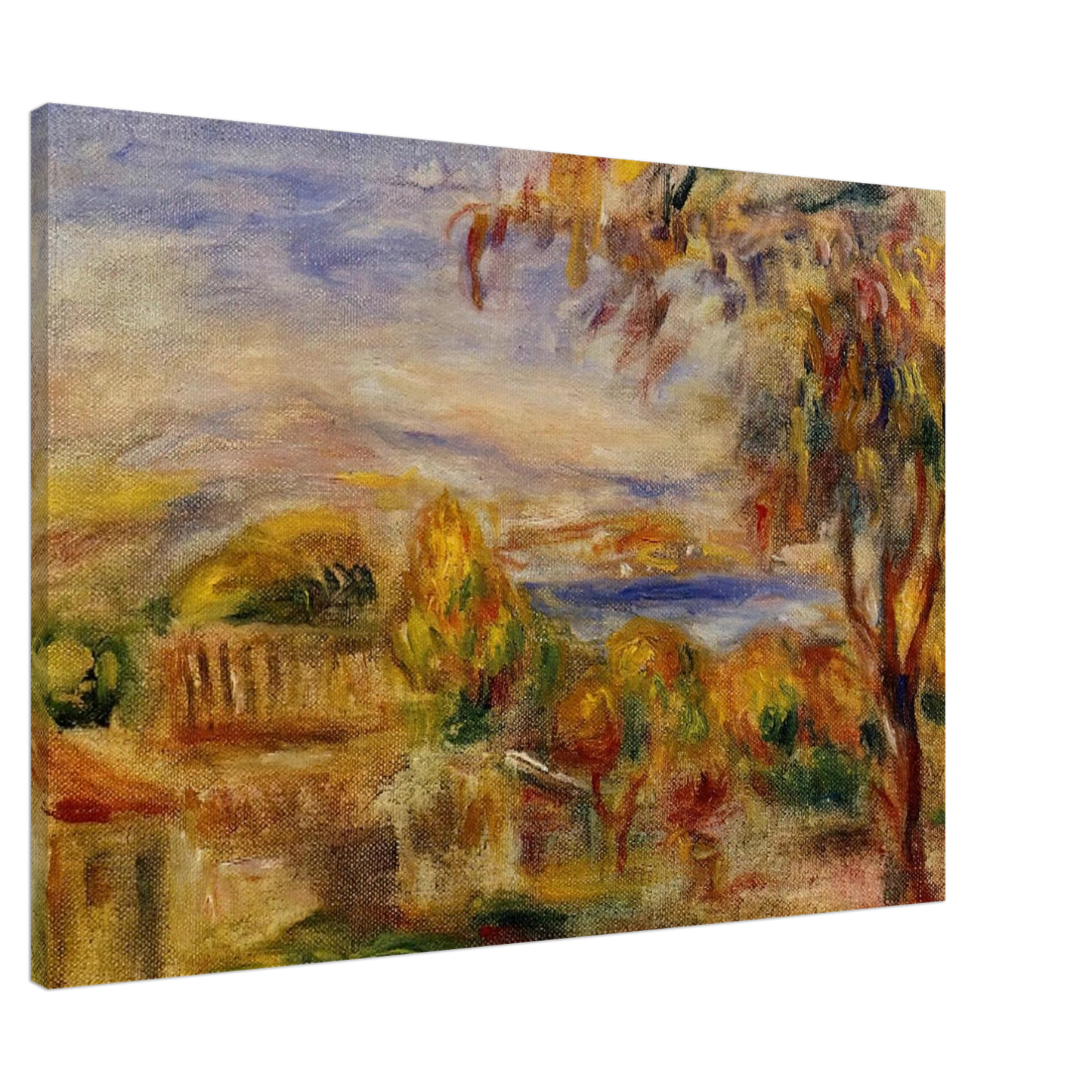 Pierre-Auguste Renoir - Landscape by the Sea Canvas - 20x30 cm / 8x12 inches-canvas