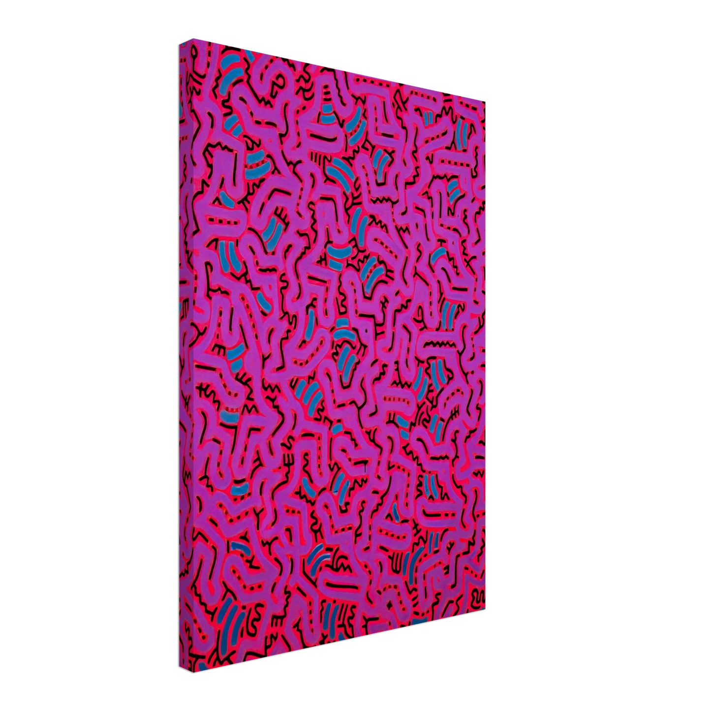 Keith Haring - UNTITLED 1984 Canvas - 70x100 cm / 28x40 inches-canvas