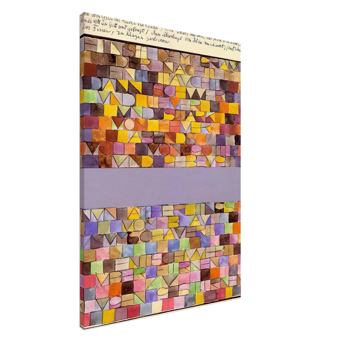 Paul Klee - ONCE EMERGED FROM THE GRAY OF NIGHT 1918 Canvas - 20x30 cm / 8x12 inches-canvas