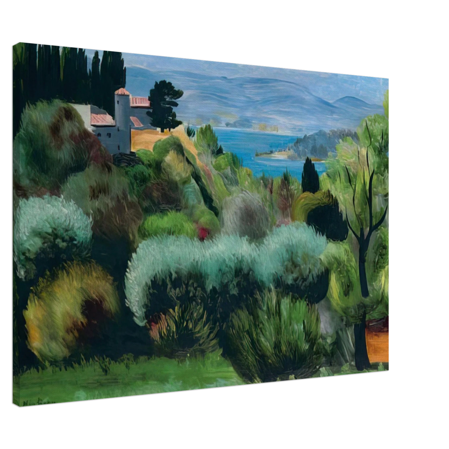 Moise Kisling - SANARY LANDSCAPE 1937 Canvas - 20x30 cm / 8x12 inches-canvas