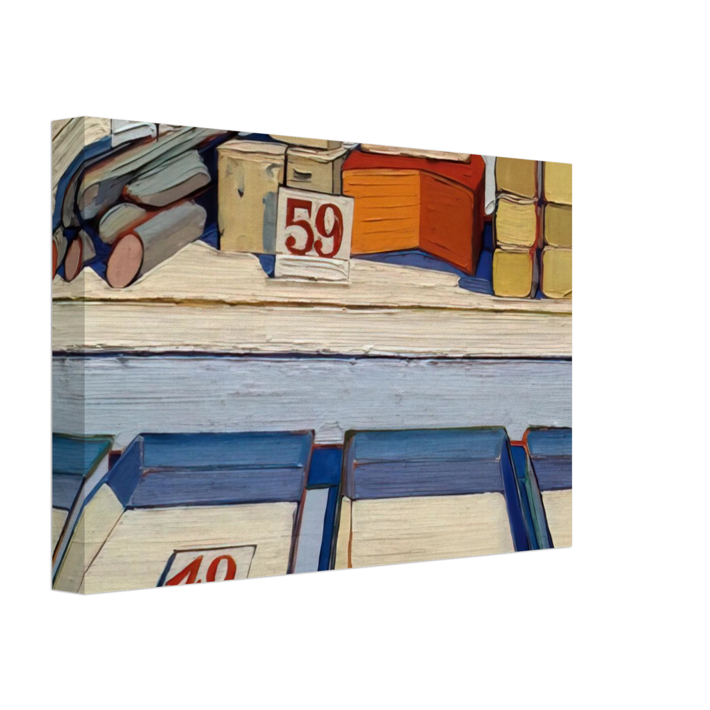 Wayne Thiebaud - Delicatessen Counter - 1962 Canvas - 70x100 cm / 28x40 inches-canvas