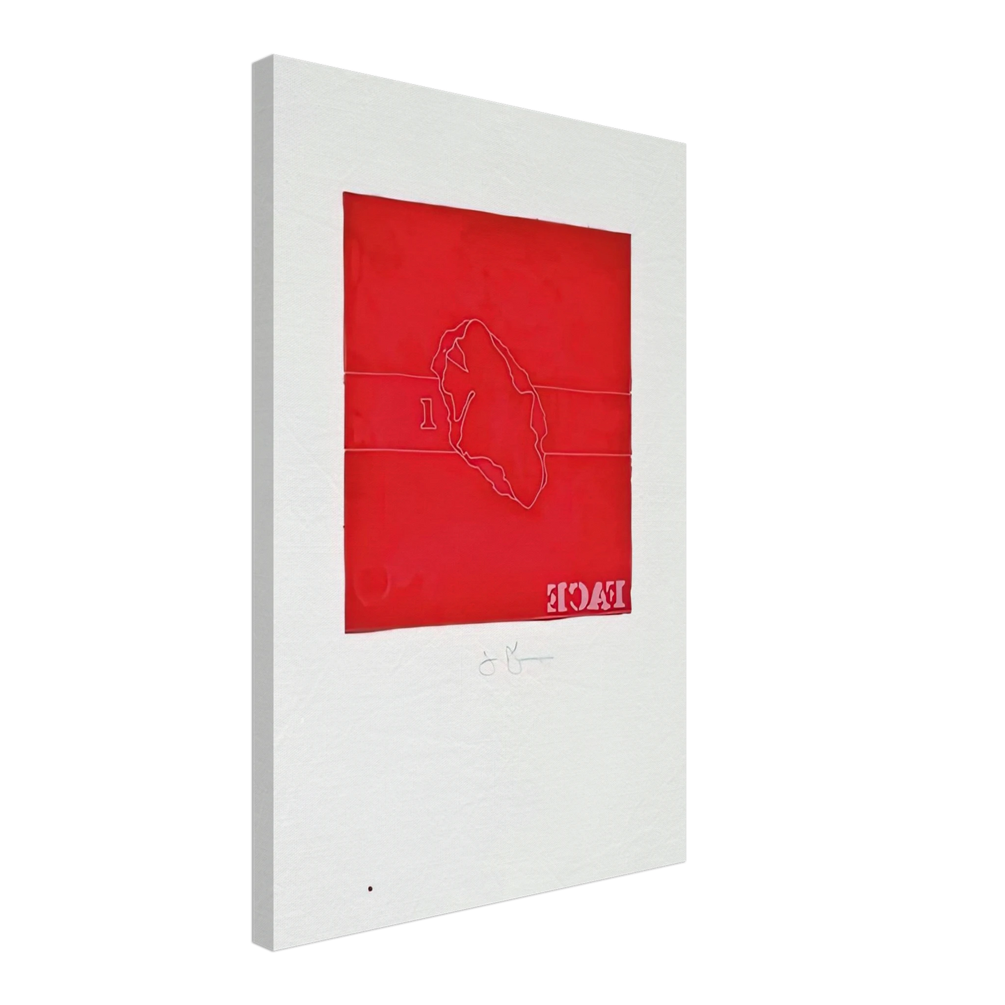 Jasper Johns - FACE CASTS FROM UNTITLED SERIES 1974 Canvas - 40x60 cm / 16x24 inches-canvas