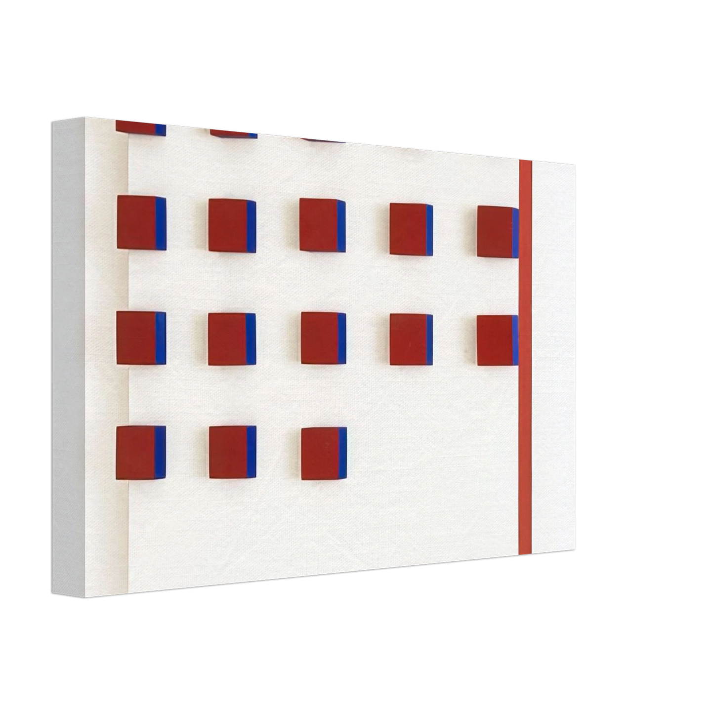 Lygia Pape - Relief in Red and Blue - 1956 Canvas - 70x100 cm / 28x40 inches-canvas