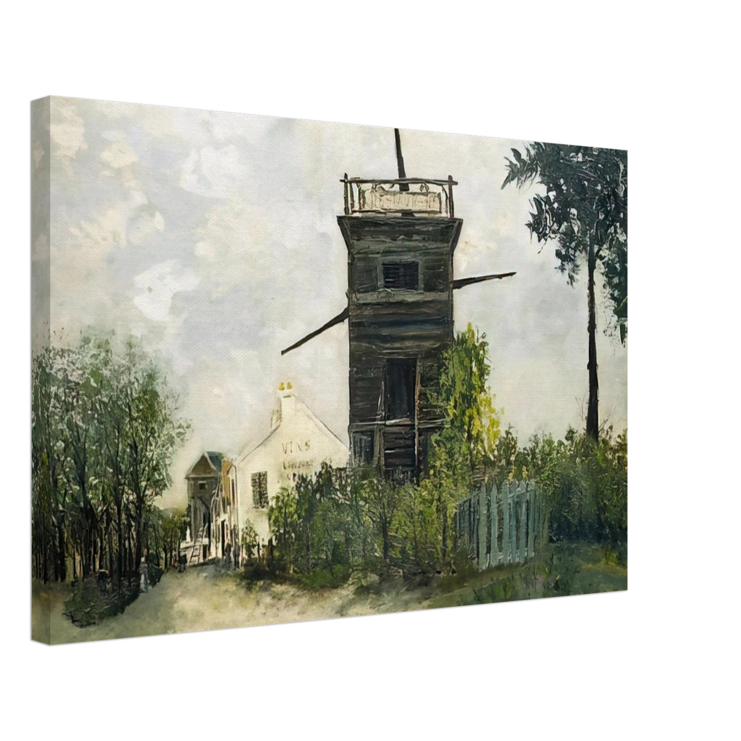 Maurice Utrillo - THE WINDMILL AT SANNOIS 1912 Canvas - 70x100 cm / 28x40 inches-canvas