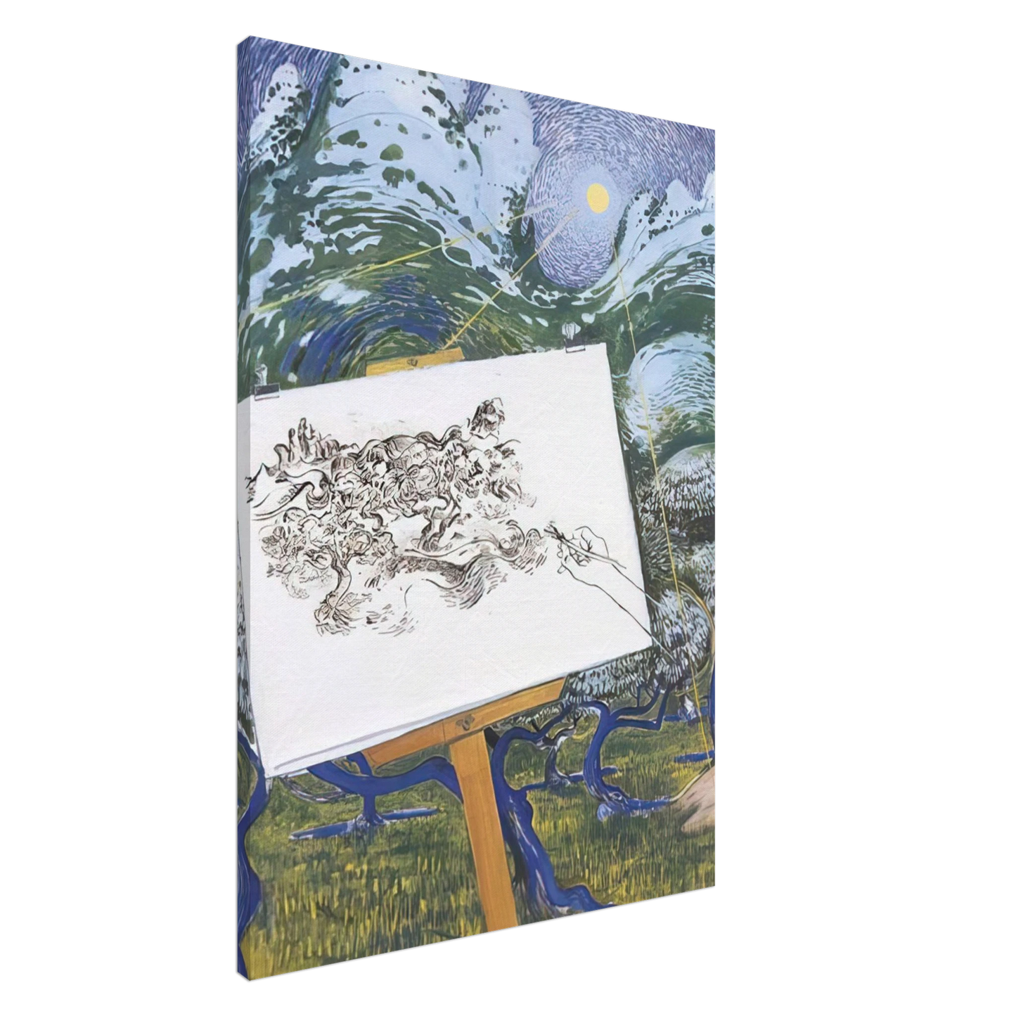 Brett Whiteley - St-Remy de Provence - 1983 Canvas - 20x30 cm / 8x12 inches-canvas