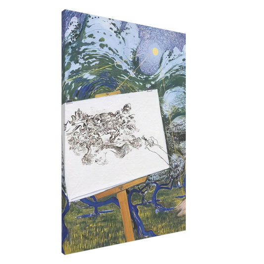 Brett Whiteley - St-Remy de Provence - 1983 Canvas - 20x30 cm / 8x12 inches-canvas