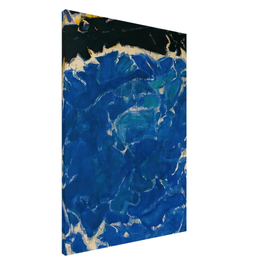 Sam Francis - Deep Blue and Black Canvas - 20x30 cm / 8x12 inches-canvas