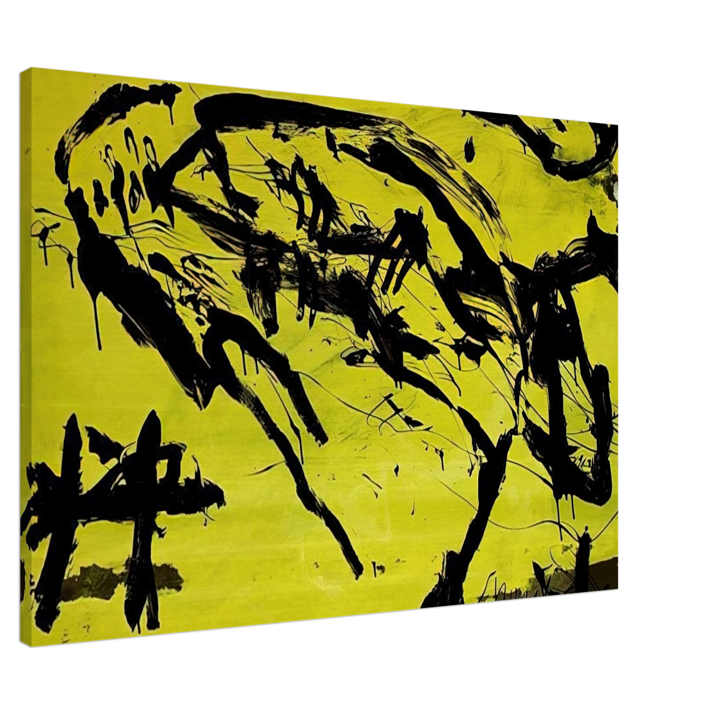 Emil Schumacher - Hirschkuh - Tachisme Canvas - 20x30 cm / 8x12 inches-canvas