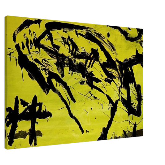 Emil Schumacher - Hirschkuh - Tachisme Canvas - 20x30 cm / 8x12 inches-canvas