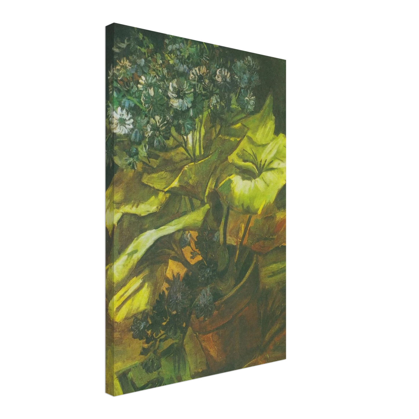Vincent van Gogh - Flower Pot with Asters Canvas - 70x100 cm / 28x40 inches-canvas