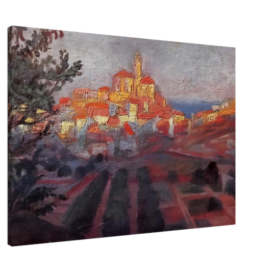 Salvador Dali - CADAQUES SEEN FROM BEHIND Canvas - 20x30 cm / 8x12 inches-canvas