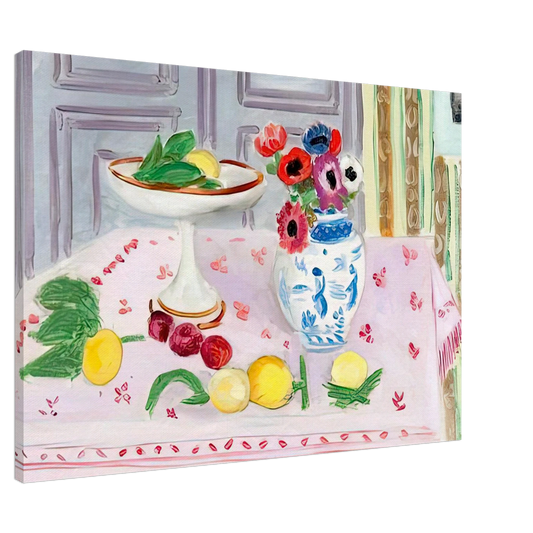 Henri Matisse - THE PINK TABLECLOTH 1925 Canvas - 20x30 cm / 8x12 inches-canvas