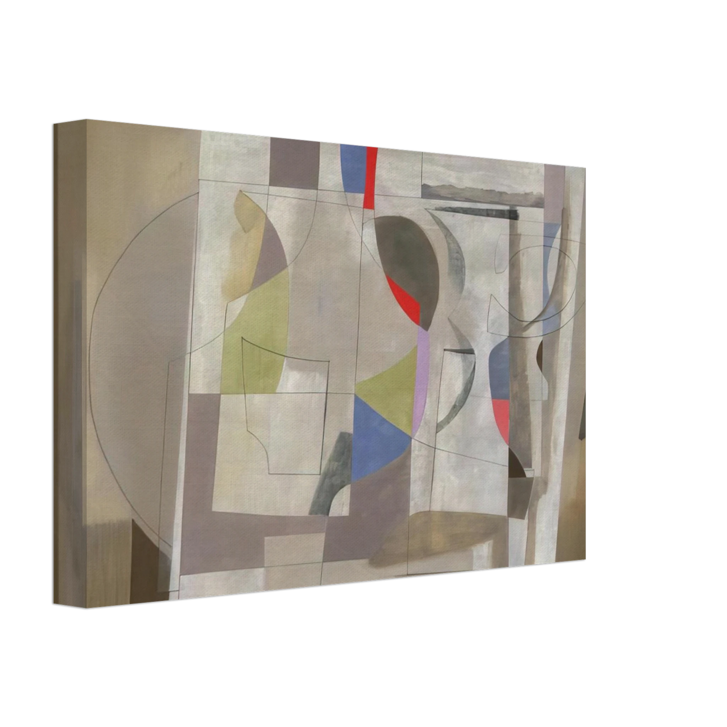 Ben Nicholson - Feb 2-54 - 1954 Canvas - 40x60 cm / 16x24 inches-canvas