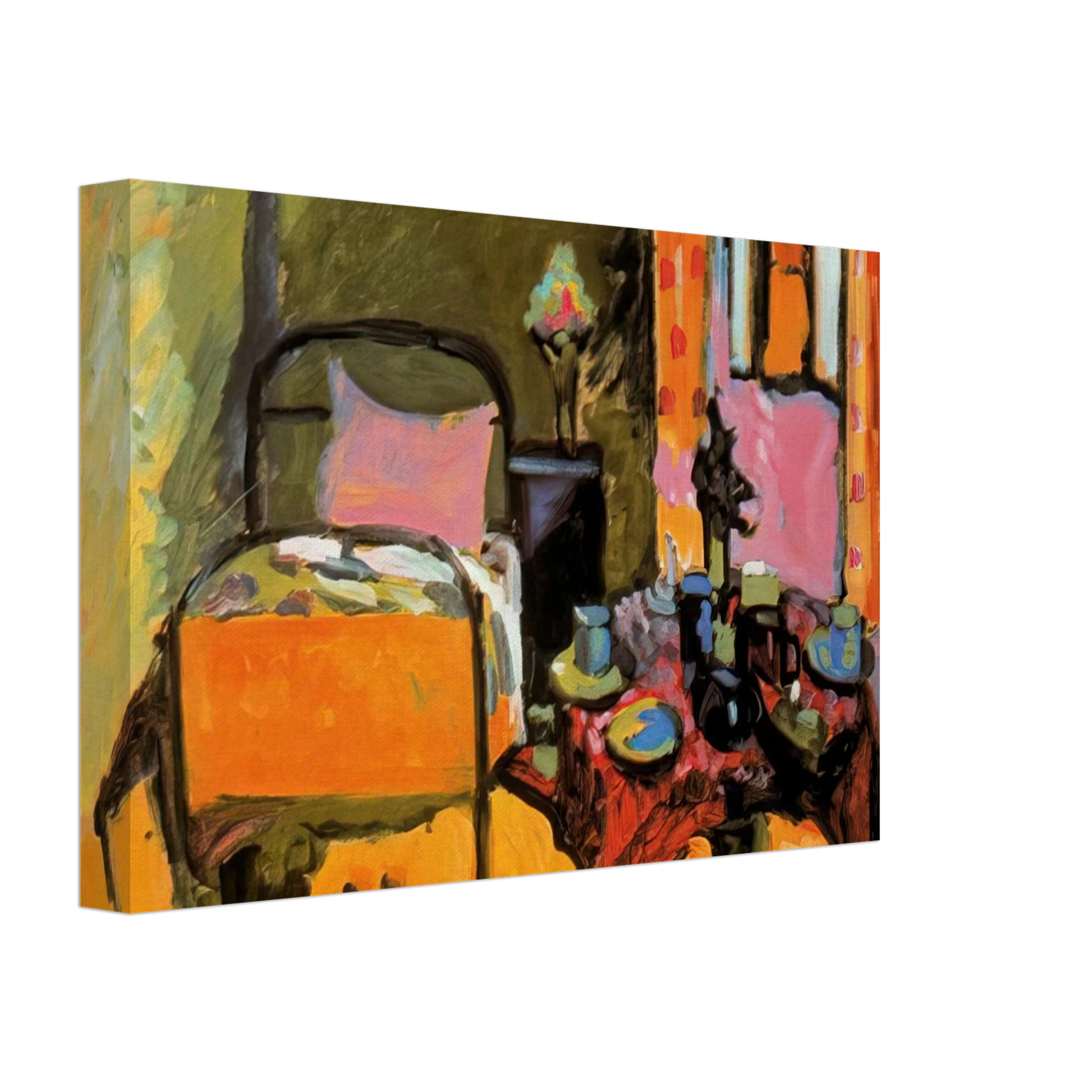 Wassily Kandinsky - BEDROOM IN AINTMILLERSTRASSE 1909 Canvas - 70x100 cm / 28x40 inches-canvas
