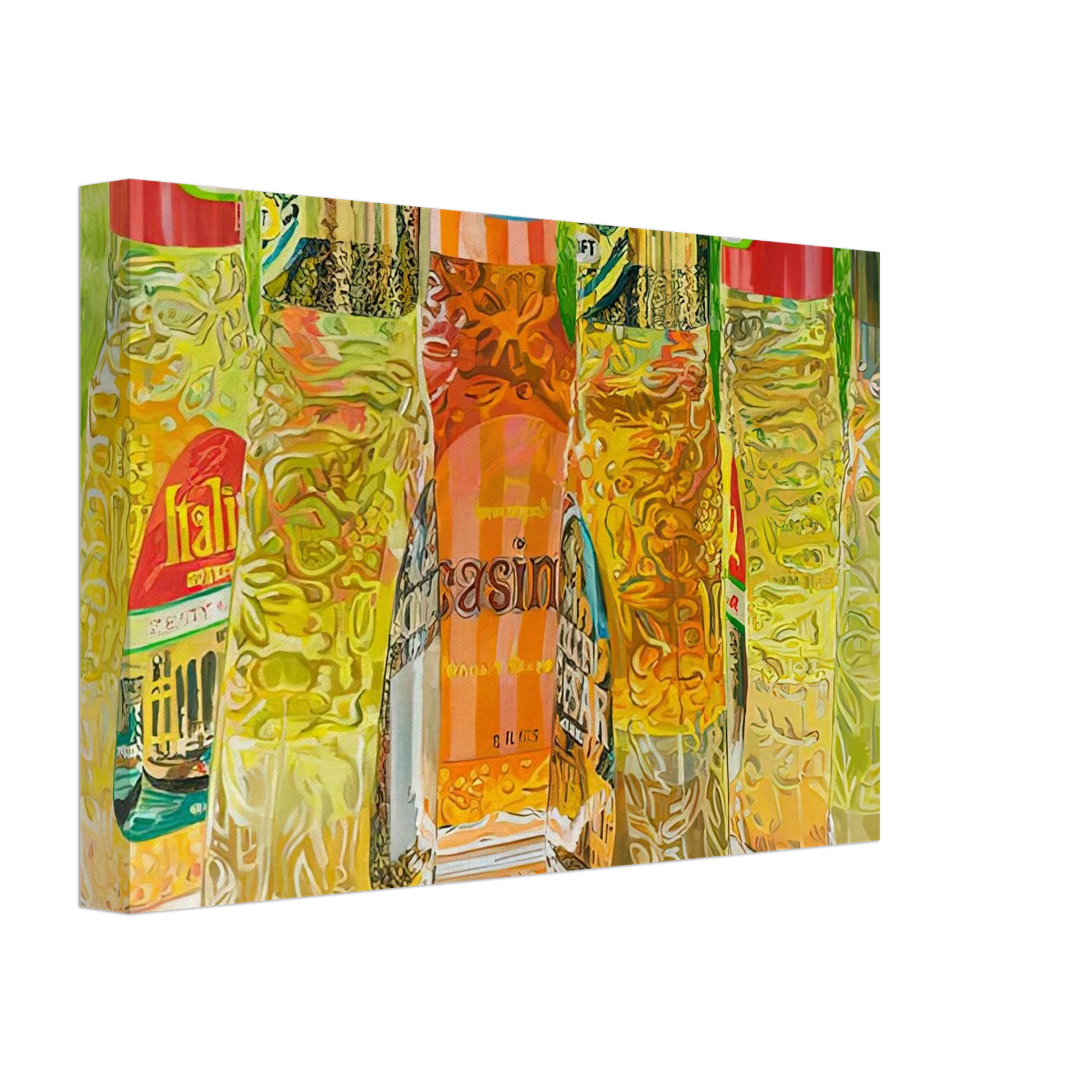 Janet Fish - KRAFT SALAD DRESSING 1973 Canvas - 70x100 cm / 28x40 inches-canvas