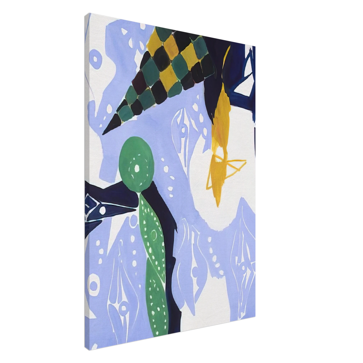 Ernst Wilhelm Nay - Blue Diaphan - 1965 Canvas - 20x30 cm / 8x12 inches-canvas