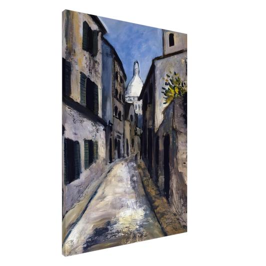 Maurice Utrillo - SAINT RUSTIQUE STREET Canvas - 20x30 cm / 8x12 inches-canvas