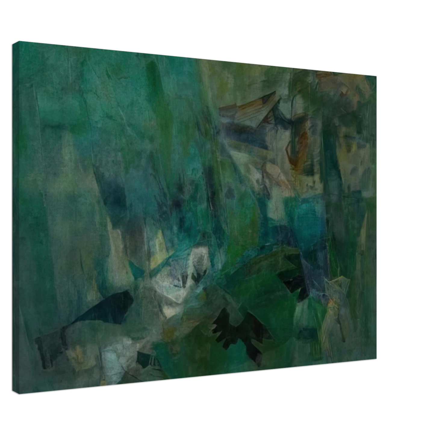 Nasreen Mohamedi - Untitled - 1960 Canvas - 20x30 cm / 8x12 inches-canvas