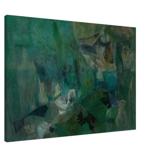 Nasreen Mohamedi - Untitled - 1960 Canvas - 20x30 cm / 8x12 inches-canvas