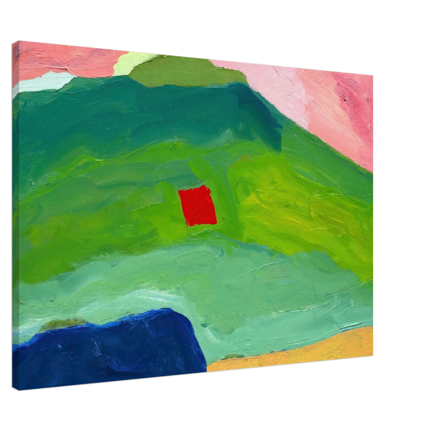 Etel Adnan - Untitled #17 - 1980 Canvas - 20x30 cm / 8x12 inches-canvas