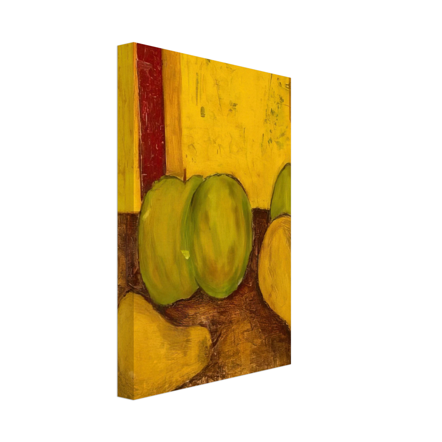 Forrest Bess - Still life with green apples and pears - 1948 Canvas - 70x100 cm / 28x40 inches-canvas