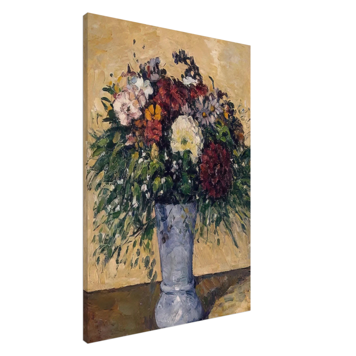 Paul Cezanne - Flowers in a Blue Vase Canvas - 20x30 cm / 8x12 inches-canvas