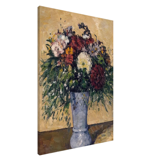 Paul Cezanne - Flowers in a Blue Vase Canvas - 20x30 cm / 8x12 inches-canvas