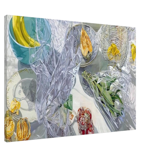 Janet Fish - WHITE TULIPS 1999 Canvas - 20x30 cm / 8x12 inches-canvas