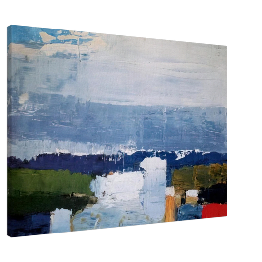 Nicolas de Stael - Paysage du midi - Art Informel Canvas - 20x30 cm / 8x12 inches-canvas