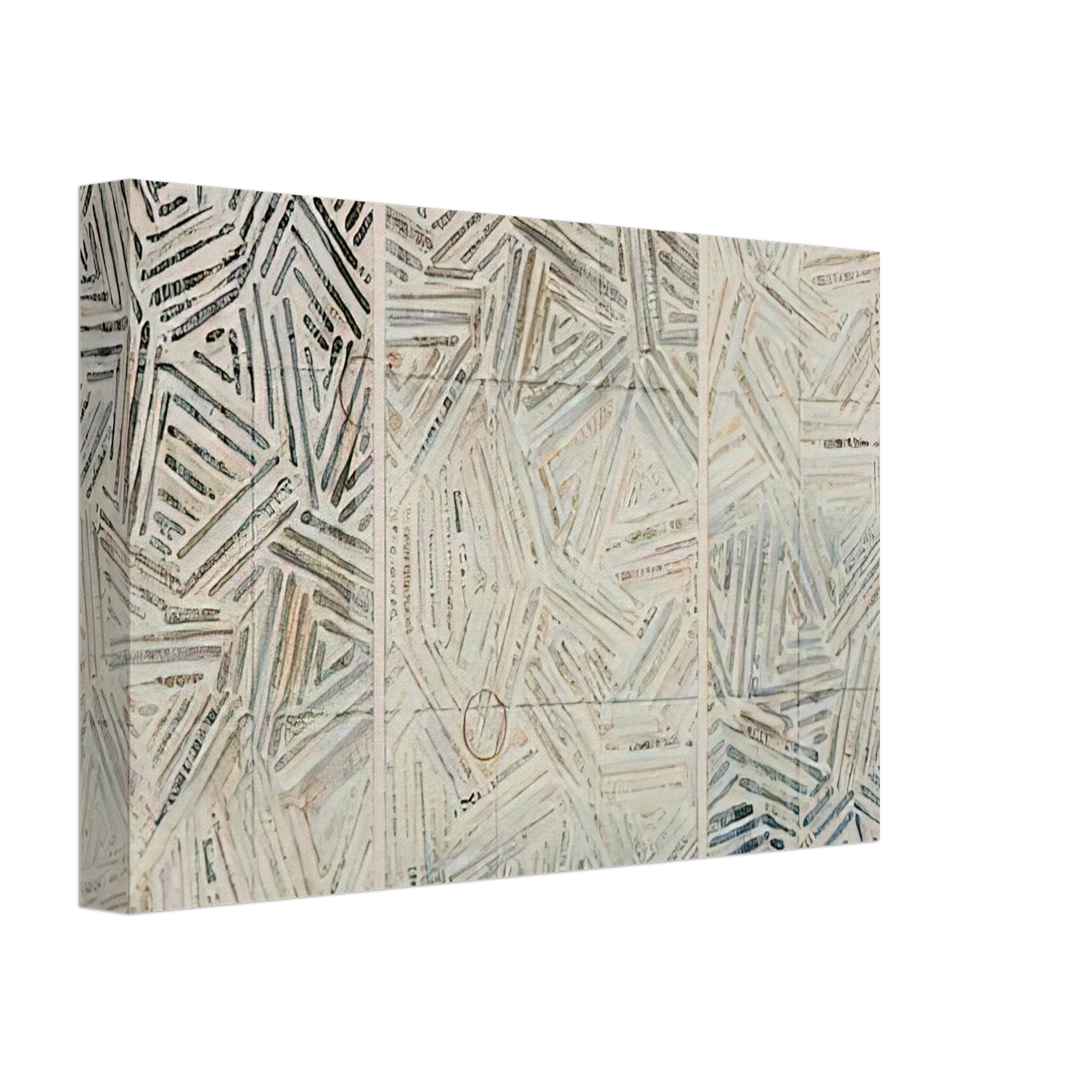 Jasper Johns - BETWEEN THE CLOCK AND THE BED 1989 Canvas - 40x60 cm / 16x24 inches-canvas