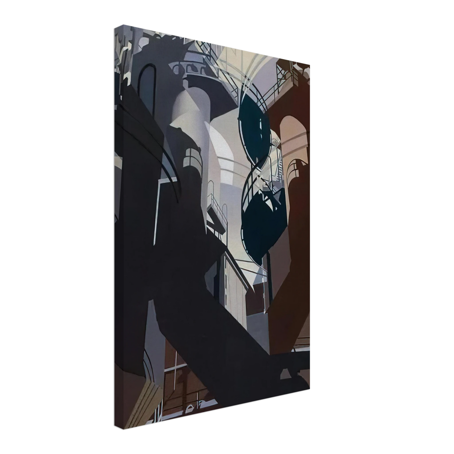 Charles Sheeler - Ore Into Iron - 1953 Canvas - 70x100 cm / 28x40 inches-canvas