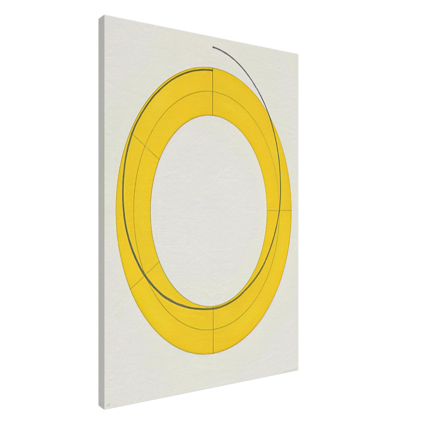 Robert Mangold - RING A YELLOW 2010 Canvas - 20x30 cm / 8x12 inches-canvas