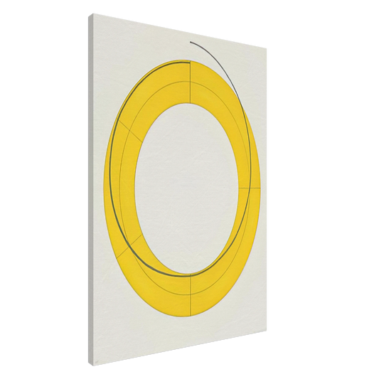 Robert Mangold - RING A YELLOW 2010 Canvas - 20x30 cm / 8x12 inches-canvas