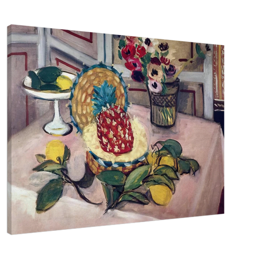 Henri Matisse - STILL LIFE WITH PINEAPPLES 1 Canvas - 20x30 cm / 8x12 inches-canvas