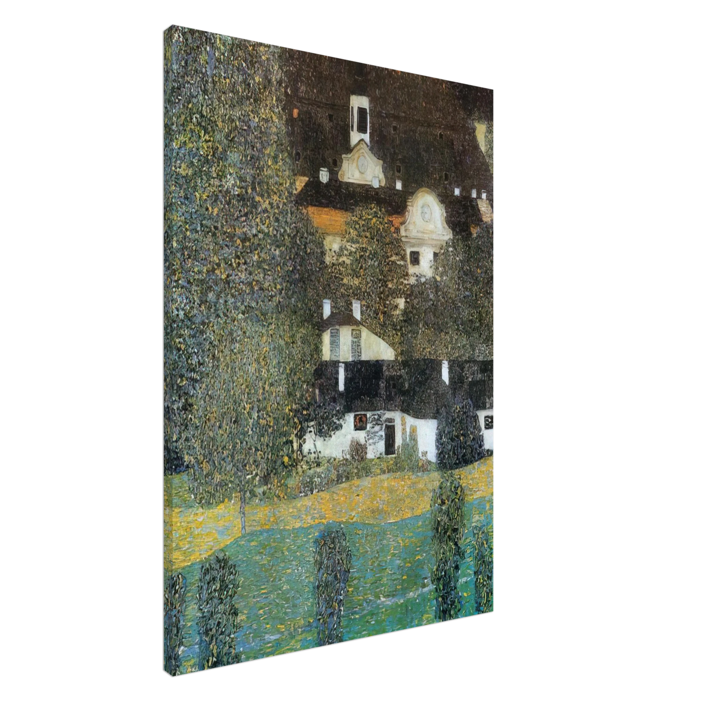 Gustav Klimt - SCHLOSS KAMMER AM ATTERSEE II 1909 Canvas - 20x30 cm / 8x12 inches-canvas