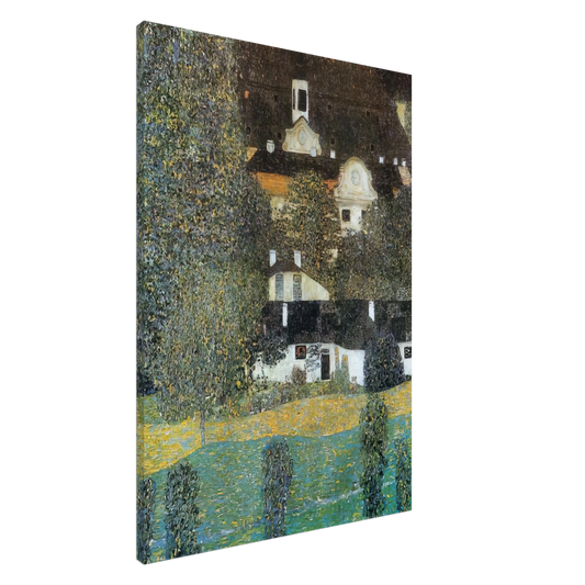 Gustav Klimt - SCHLOSS KAMMER AM ATTERSEE II 1909 Canvas - 20x30 cm / 8x12 inches-canvas