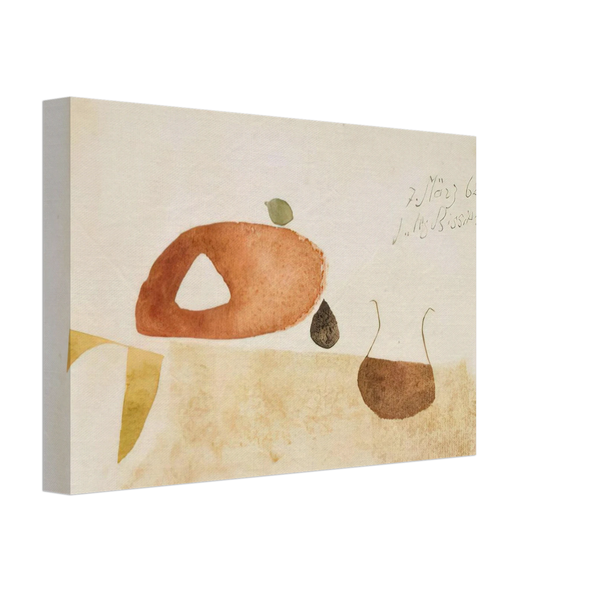 Julius Bissier - Komposition 7. Marz 62 - 1962 Canvas - 40x60 cm / 16x24 inches-canvas