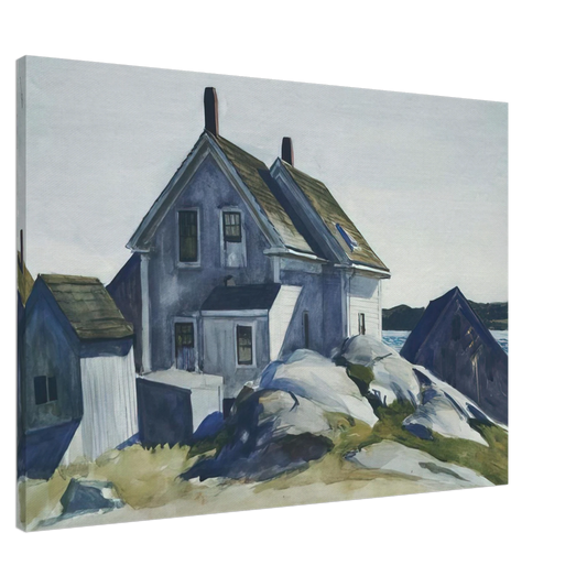 Edward Hopper - House at the Fort, Gloucester Canvas - 20x30 cm / 8x12 inches-canvas