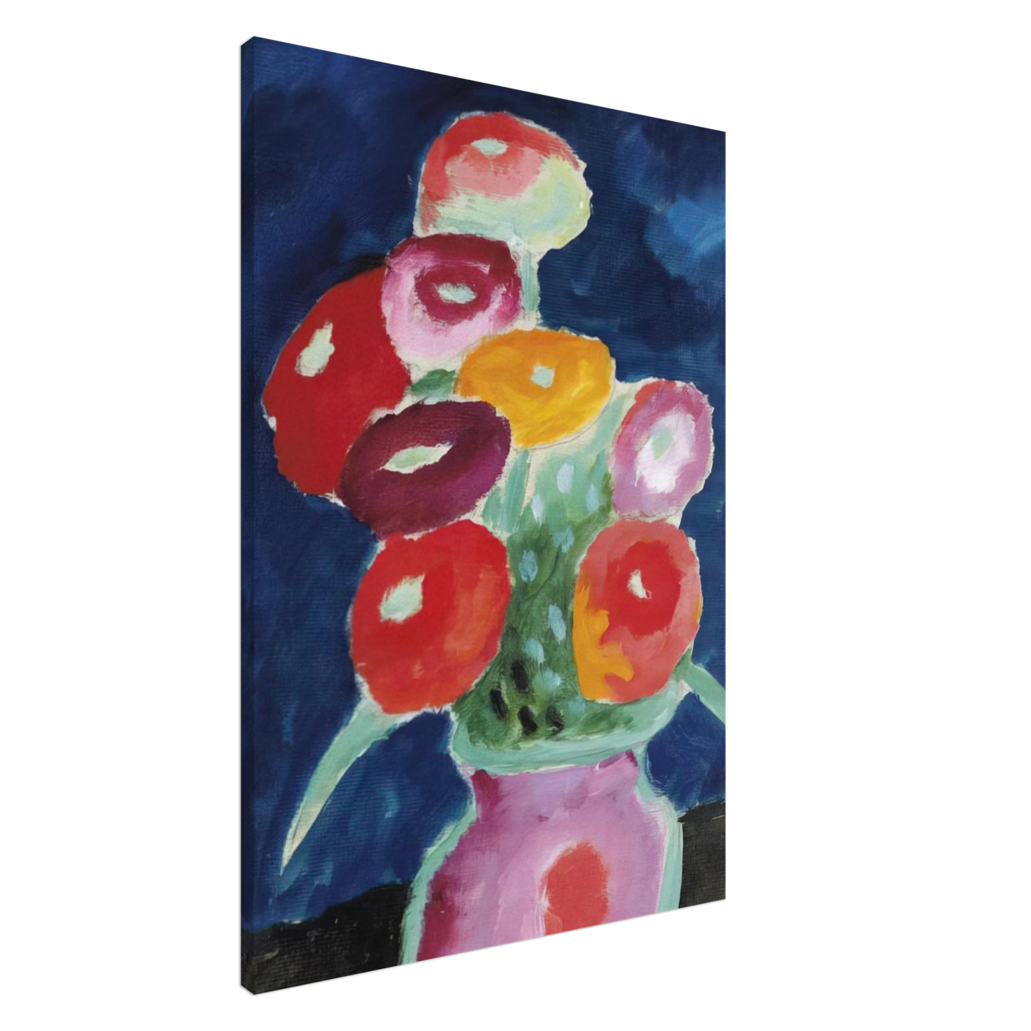 Alexej von Jawlensky - BLUMEN IN EINER VASE 1918 Canvas - 20x30 cm / 8x12 inches-canvas