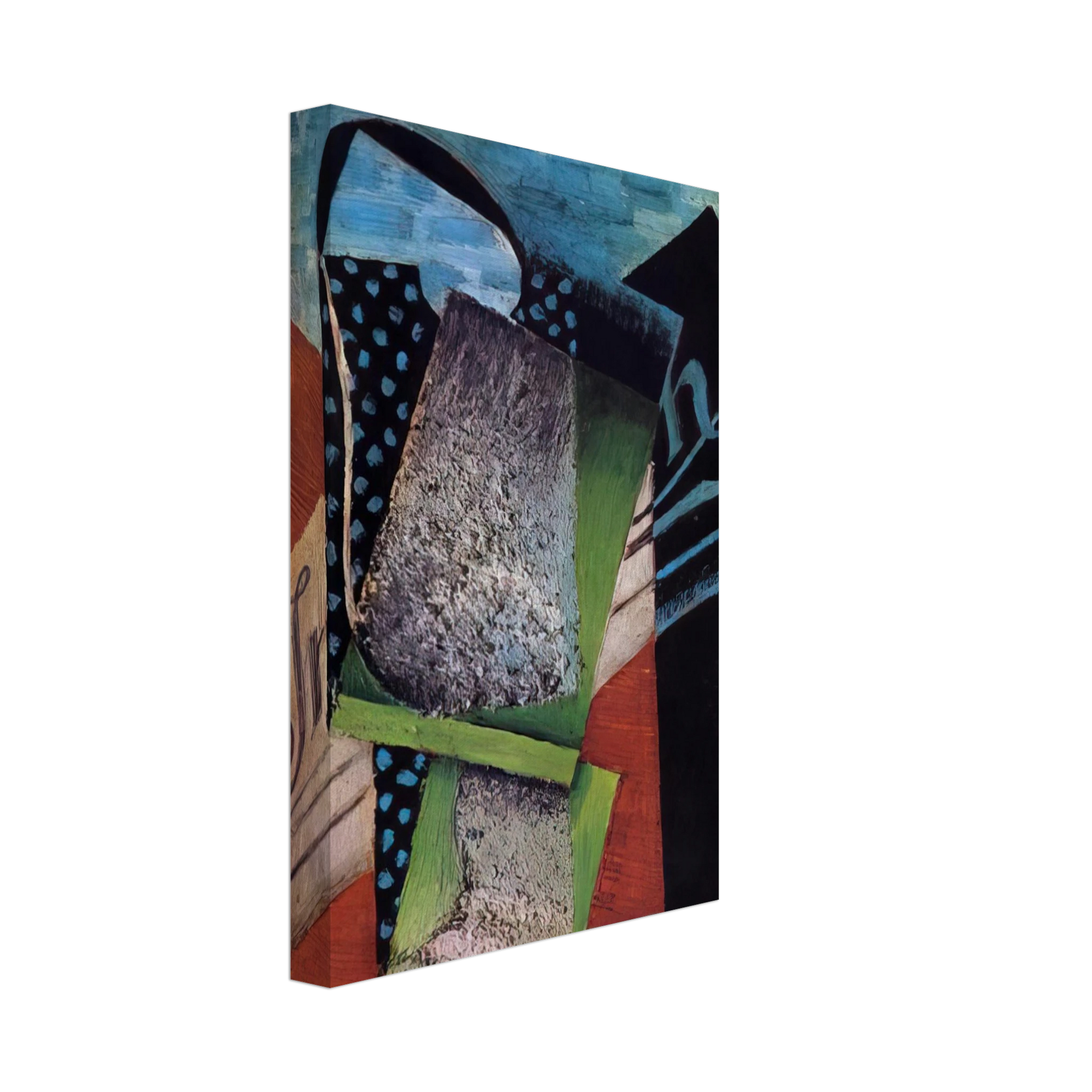 Juan Gris - STILL LIFE DEDICATED TO ANDRE SALMON 1915 Canvas - 40x60 cm / 16x24 inches-canvas