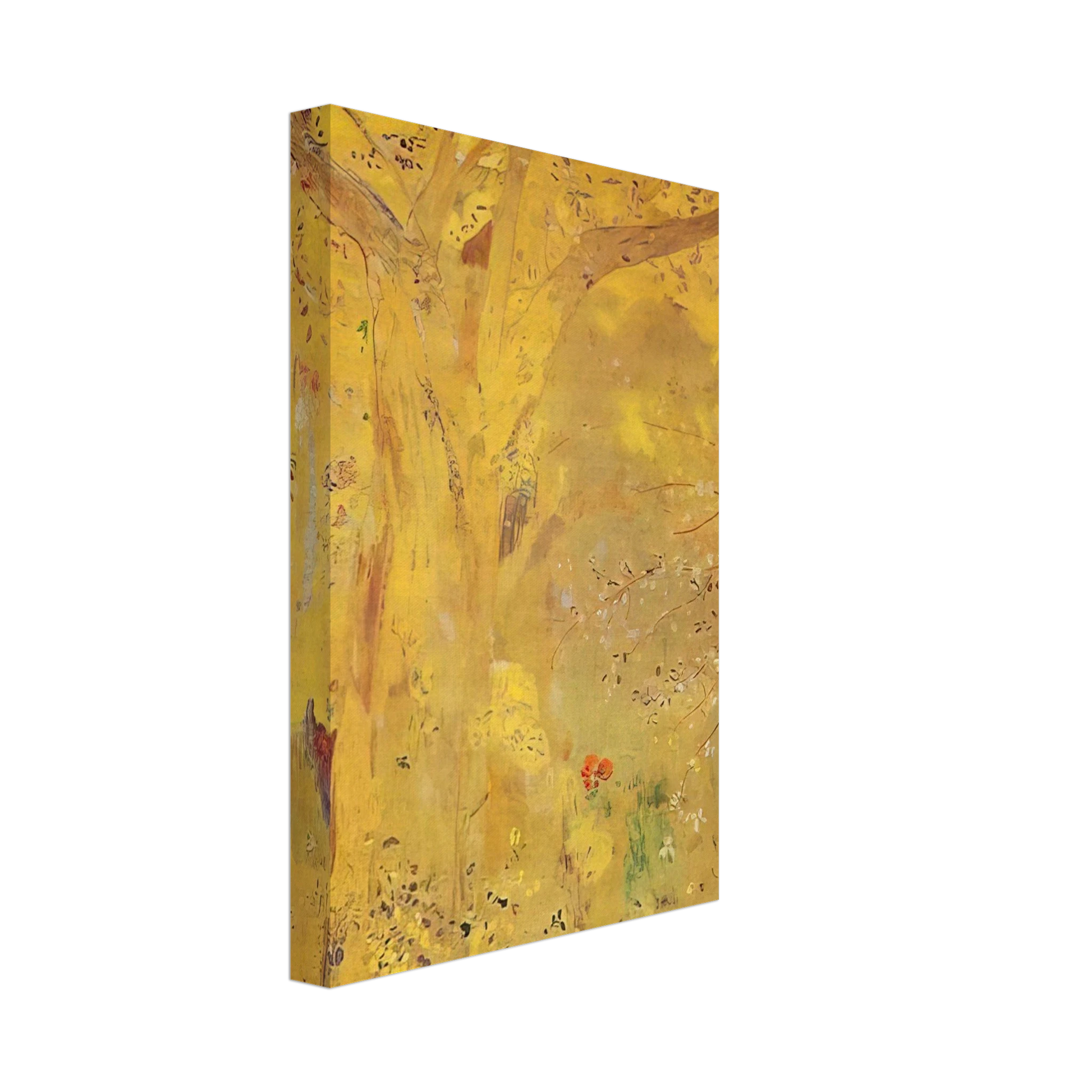 Odilon Redon - TREE AGAINST A YELLOW BACKGROUND 1901 Canvas - 70x100 cm / 28x40 inches-canvas